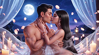Extreme Close-Up Desi Kissing - Gold Jewelry Mein Sexy Indian Girl Aur Handsome Boy Ki Full Romantic Night