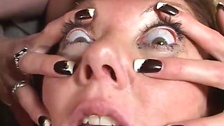 Two Horny MILFs Share One Cock Then Dude Cums in Slut's Eye