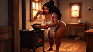 Sensual Natural Intimate Daily Routine Of A Gorgeous Curvy Black Peasant Woman Peaceful Rural Countryside Life
