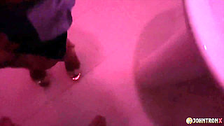 Johntronx - a Blowjob and a Quickie in a Dark Public Toilet
