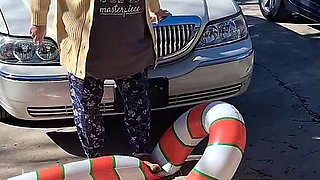 Big Beautiful Woman Nurse Vicki Crushes This Blow up Candy Cane
