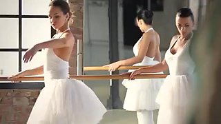 2 Flexible Ballerina Babes Fucking their Male Instructor: Blowjob, Cowgirl  Hardcore Porn