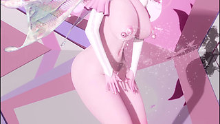 [mmd] Pink Korean Princess Beauty Live Queencard Double Ponytail Nipple Bell