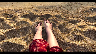 We Found a Secret Beach for Outdoor Sex - Real Amateur Couple