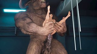 Fur covered, furry minotaur, yiff