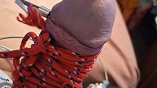 sounding a Bandage cock with estim