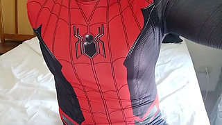 Spiderman long all the cum!