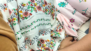 Boobs press with pussy lick romance in skirt