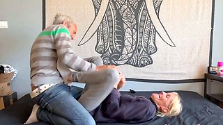 Blonde MILF's Three Orgasms and Creampie