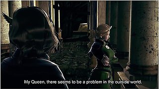 Female knight overwhelmed by monster’s brutal thrusts