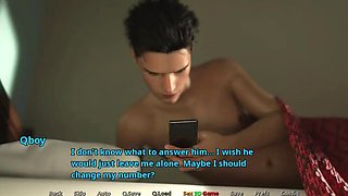 Hot Stepmom Masturbates with Dildo in Bedroom While Stepson Watches - Big Tits MILF Moaning