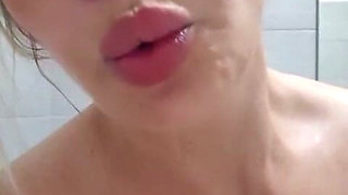 MILF Dildo Masturbation, Spanking and Orgasm in the Bathroom