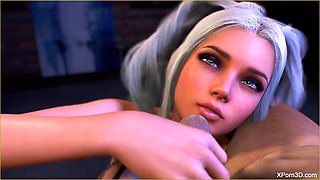 3D Porn cute busty babe POV Handjob teaser