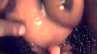 Moment when she asks for all the milk from her eater friend