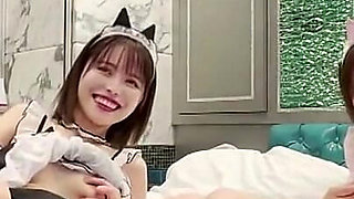 Harem After Hours: Two Cafe Girls Share Shy Thrills in Reverse Threeway