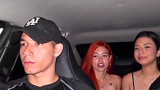 Latina lesbian babes moan from a colleague's sticky tongue after the office party!