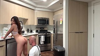 Nicole Doshi And Christian Clay - Plumber Lays Pipe In Anal House Call