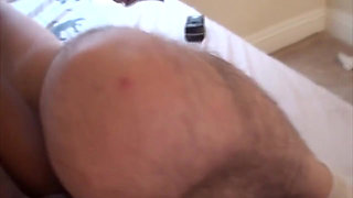 Curly Ebony Amateur Worships Cock Until Covered