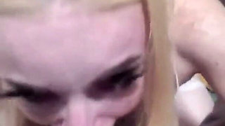 British Blonde 19yo Petite Swallows Every Drop of BBC