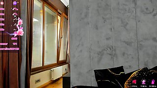 Glamour babe with big boobs masturbates in lingerie