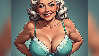 Retro Pinup Bra and Panties Art