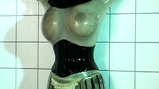 StrapOn Lesbian with big boobs fucks her blonde sexy GF