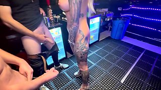 Anastasia Shades Gets Gangbanged Hard After Serving Drinks