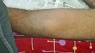 While Taking Nap She Take the Chance Made Me to Her for Handjob with Oiled