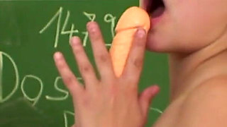 18yo College Girl with Perfect Tits Slowly Wanks Her Pussy in The Classroom