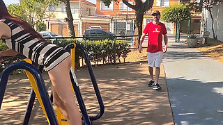 Wife Shows off in Public at the Park!
