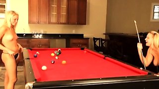 Cute Tabby on Lesbian Pool Game
