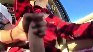 Twink Handjob in the Car