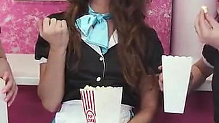 These Three Babes Will Earn Their Tips with a Hardcore Foursome