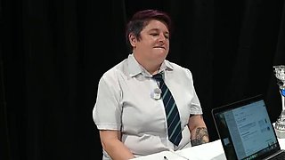 British Teacher's Dirty Slut Lesson: Orgasm vs Organism Blowjob