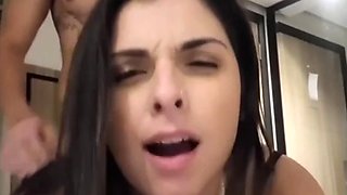 Busty Brazilian Teacher Takes Doggy From A Tattooed Lover On Camera