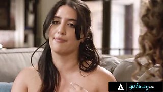 GIRLSWAY - Arabelle Raphael Teases Sarah Arabic in Spandex Then Gives In to Mutual Lust