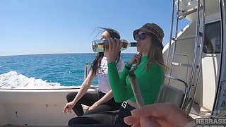 Teen dream Matty & Mila on a naughty boating trip in skimpy bikinis