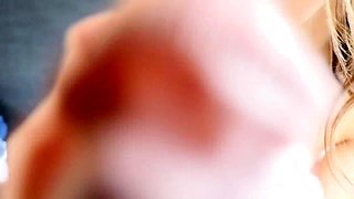 Blonde tight pussy babe solo toy fun in glamour masturbation