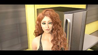 Teen cosplay, 3d animation, mummy