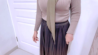 Boss traps sexy hijab secretary