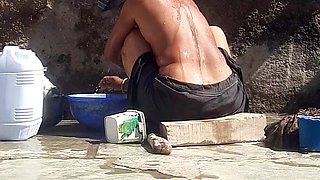 Banged, outdoor, step sister