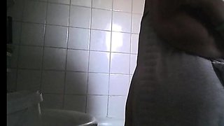 big boobed stepmom spied in the bathroom