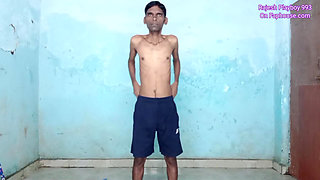 Rajesh Playboy 993 Masturbation Big Cock and Cumming in the Jar. Handjob Big Cum Load