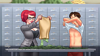 Naughty landlady invites me to fuck in the bank quickly - Summertime Saga