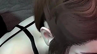 Hot Asian Cougar Sucks Cock - 3D Porn