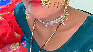 Beutiful new married couple bedroom romance sex clear hindi audio