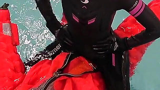 Human Life Raft - Inflated Suit Slave Pool Domination