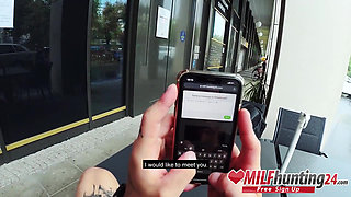 MILF hunter slams Mia Blow hard and nuts in her greedy mouth!