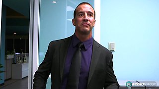 Nikky Blonds Office Blowjob for Tony Rubino with Cumshot