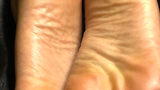 Extreme Close-up of Pink Foxx's Soles